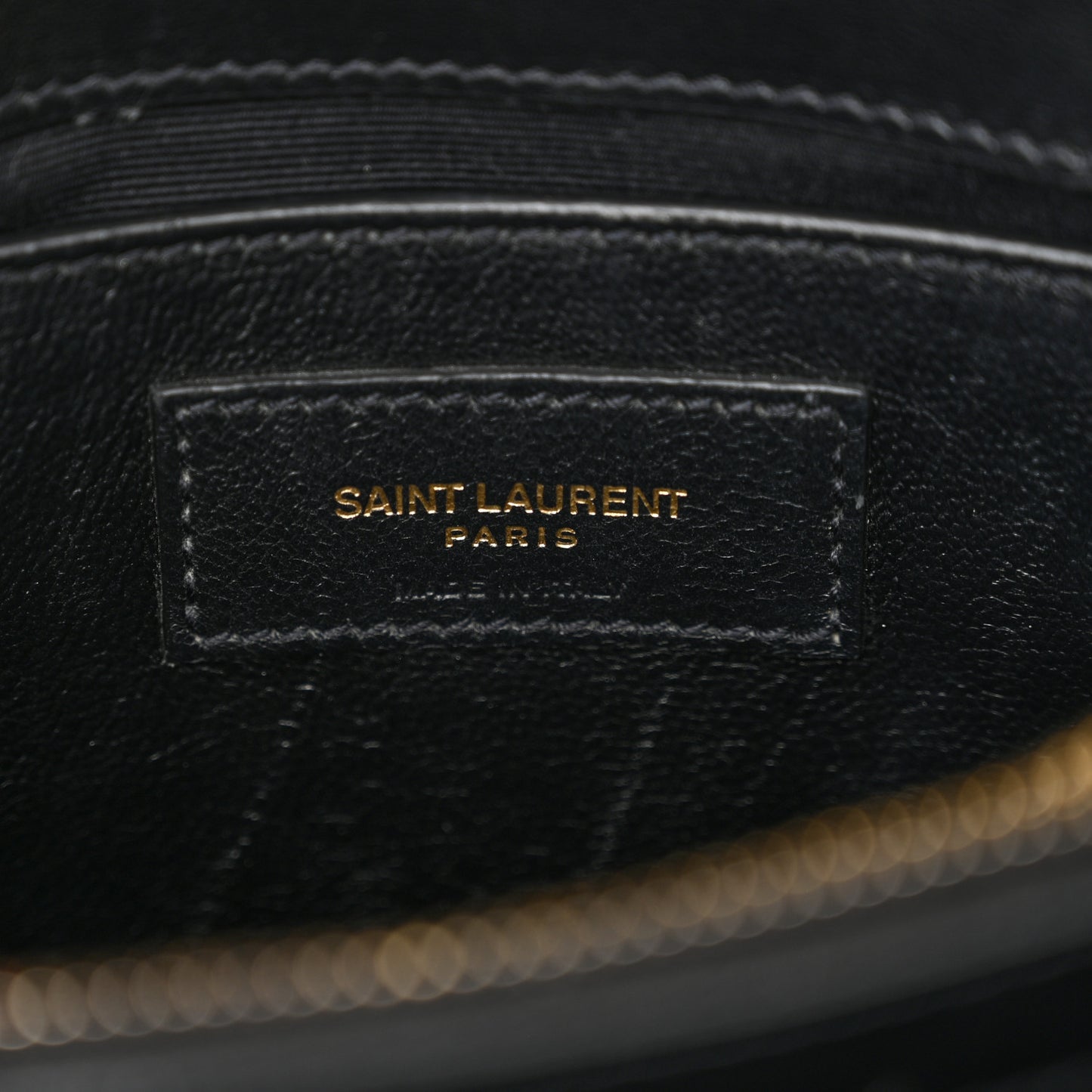Calfskin Y Quilted Monogram Small Loulou Chain Satchel Black
