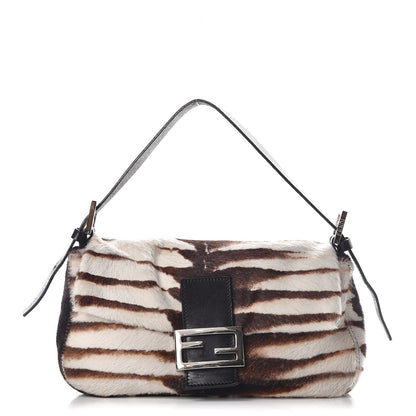 Fendi Calf Hair Zebra Print Baguette Brown 1 of 6