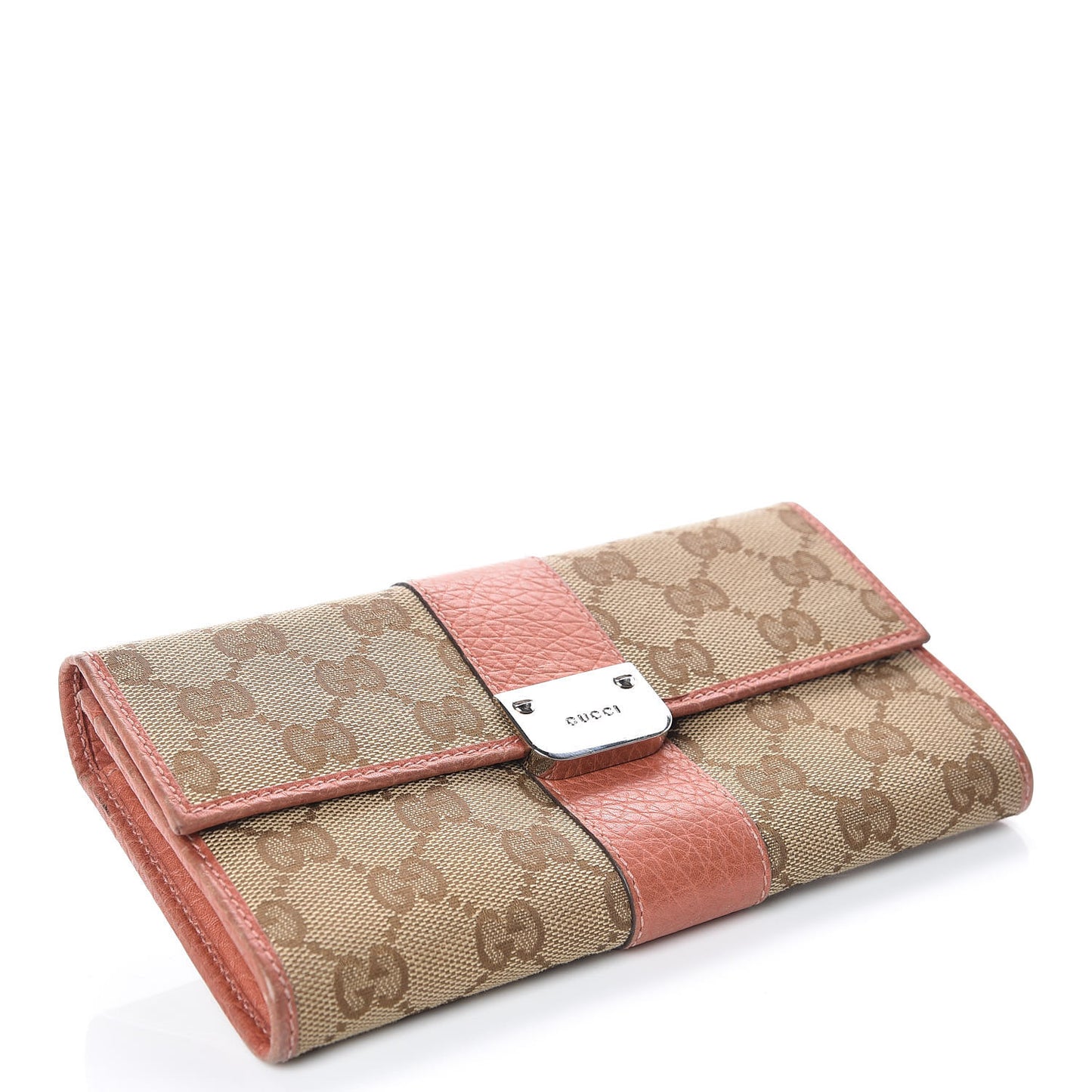 Monogram Continental Flap Wallet Coral