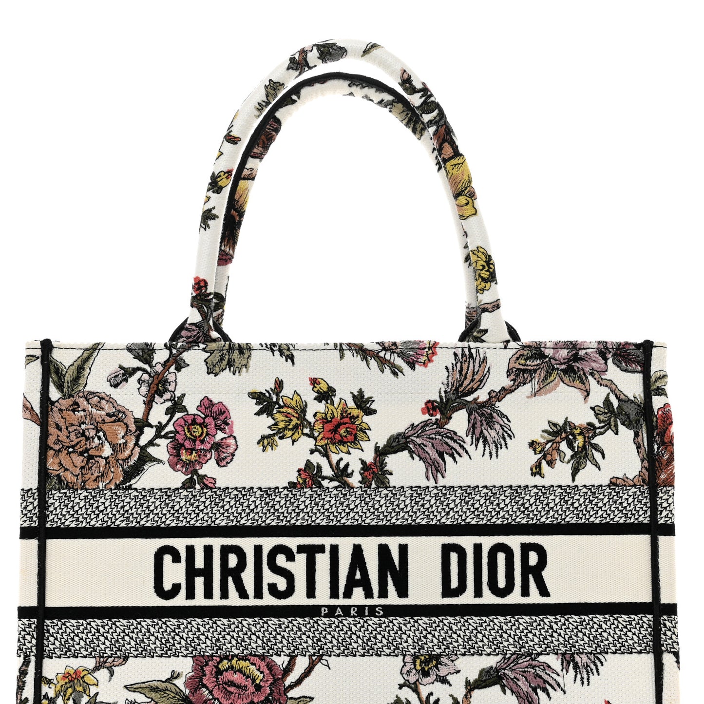 Canvas Jardin Botanique Embroidered Medium Book Tote Multicolor