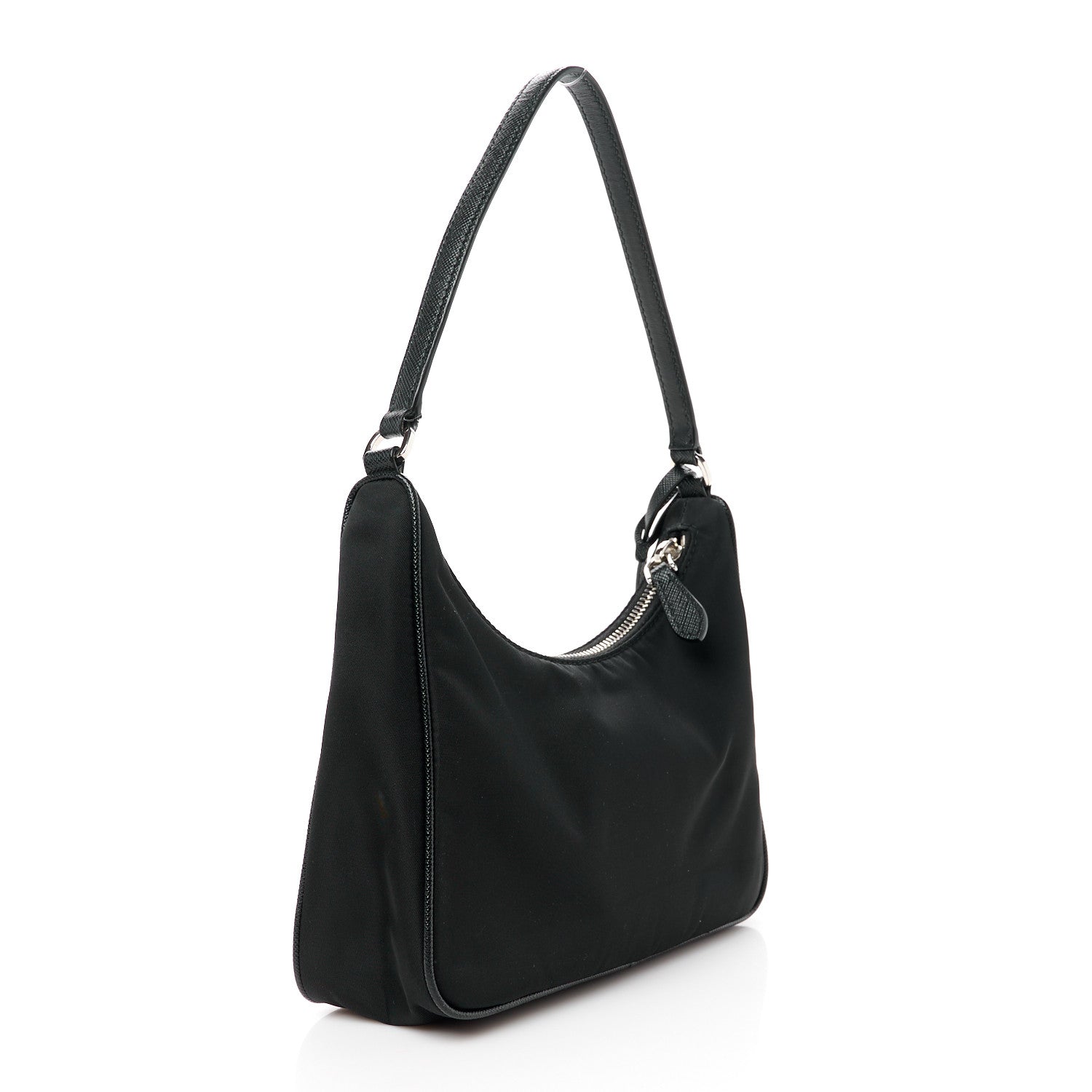 Prada Tessuto Nylon Saffiano Mini Re-Edition 2005 Bag Black 3 of 11