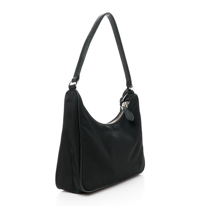 Prada Tessuto Nylon Saffiano Mini Re-Edition 2005 Bag Black 3 of 11