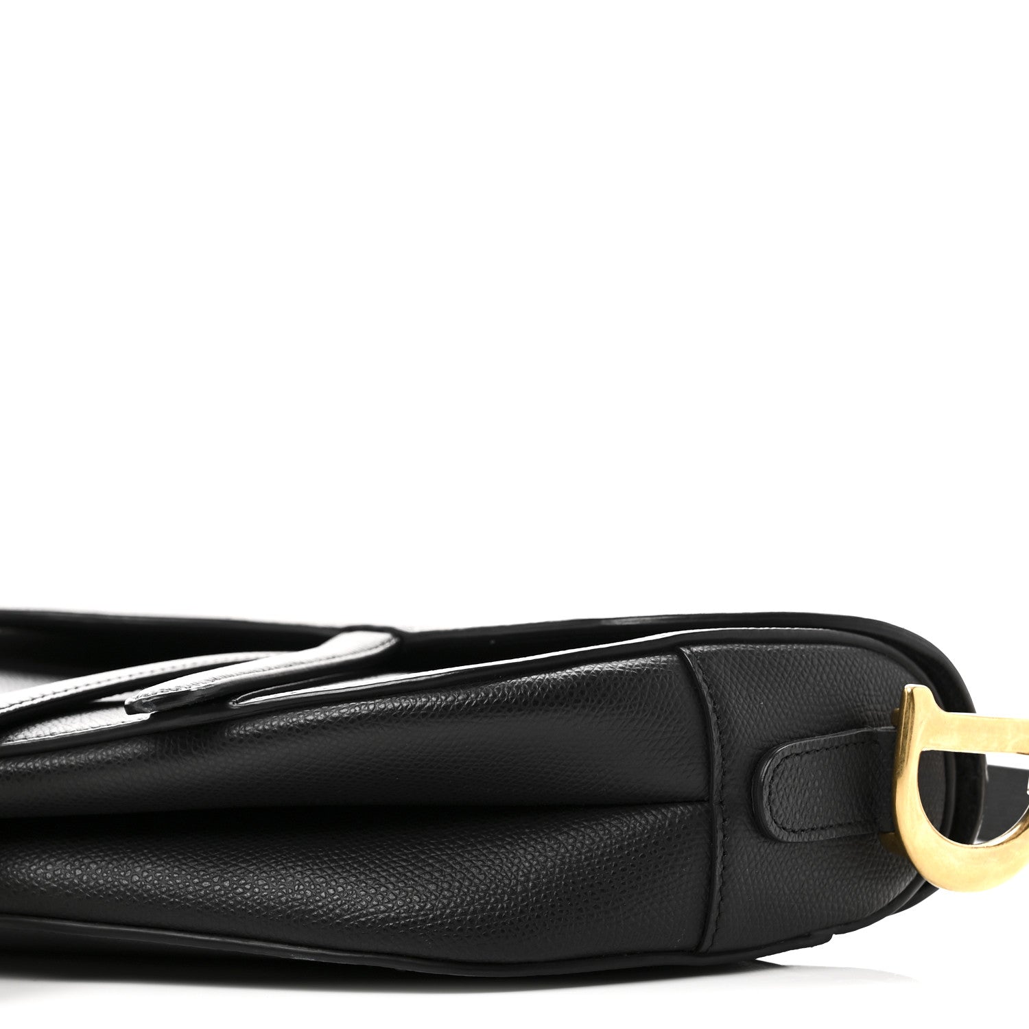 Christian Dior Grained Calfskin Saddle Bag Black 10 of 10