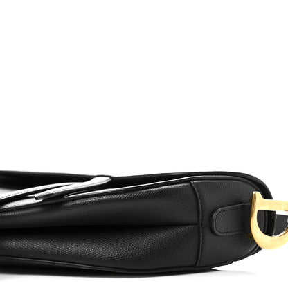 Christian Dior Grained Calfskin Saddle Bag Black 10 of 10