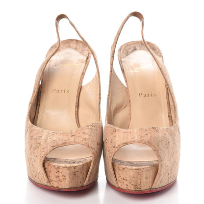 Christian Louboutin Cork So Private 140 Pumps 41.5 Natural 2 of 14