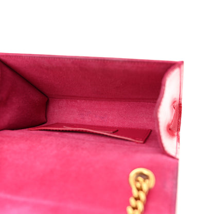 Saint Laurent Grain De Poudre Small Monogram Kate Satchel Lipstick Fuchsia 5 of 12