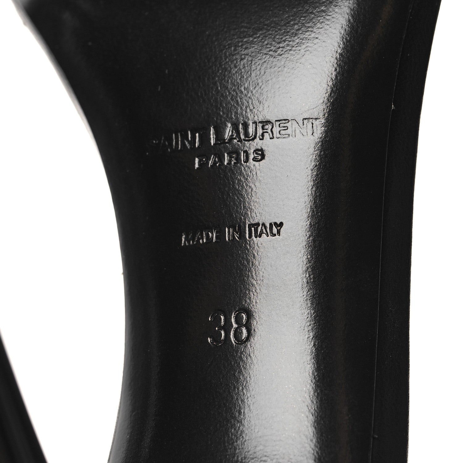 Saint Laurent Calfskin Lexi 90 Ankle Strap Sandals 38 Black 7 of 8