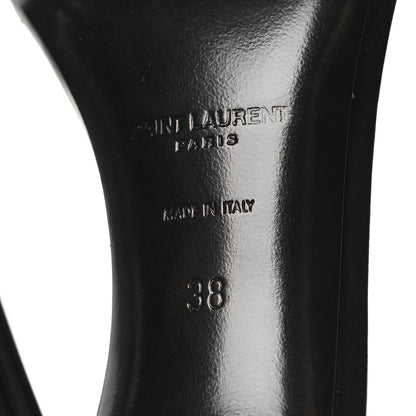 Saint Laurent Calfskin Lexi 90 Ankle Strap Sandals 38 Black 7 of 8
