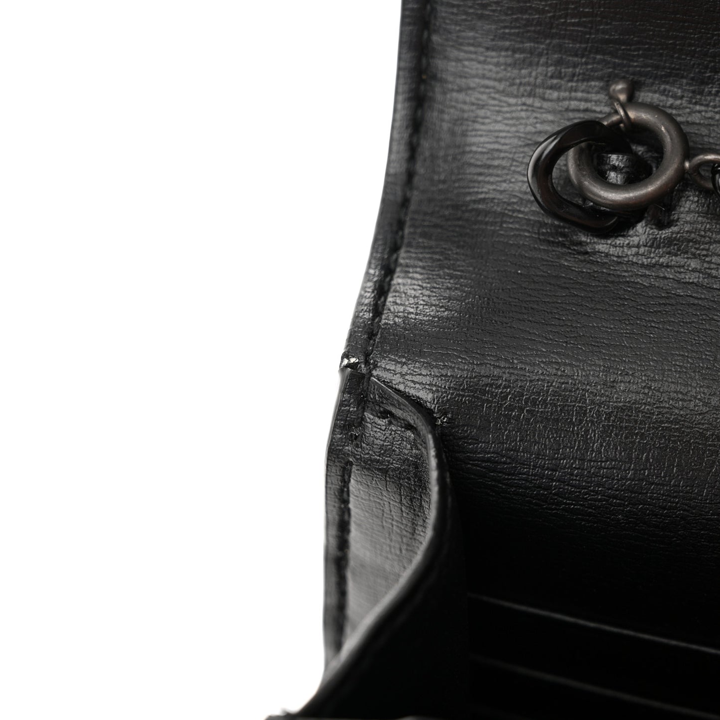 Calfskin Monogram Sunset Top Handle Chain Wallet Black