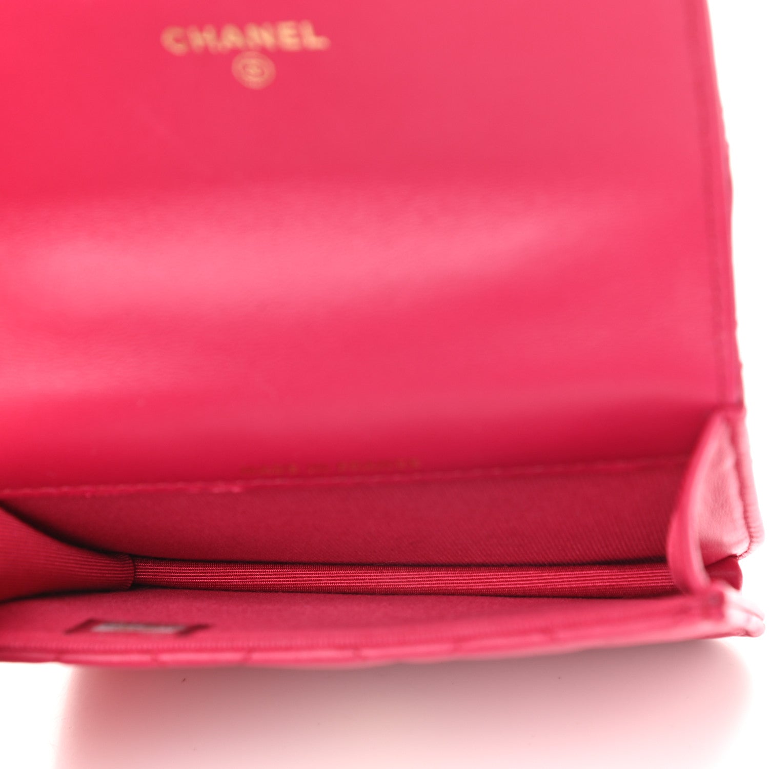 Chanel Lambskin Quilted Top Handle Flap Coin Purse With Chain Dark Pink 5 of 10
