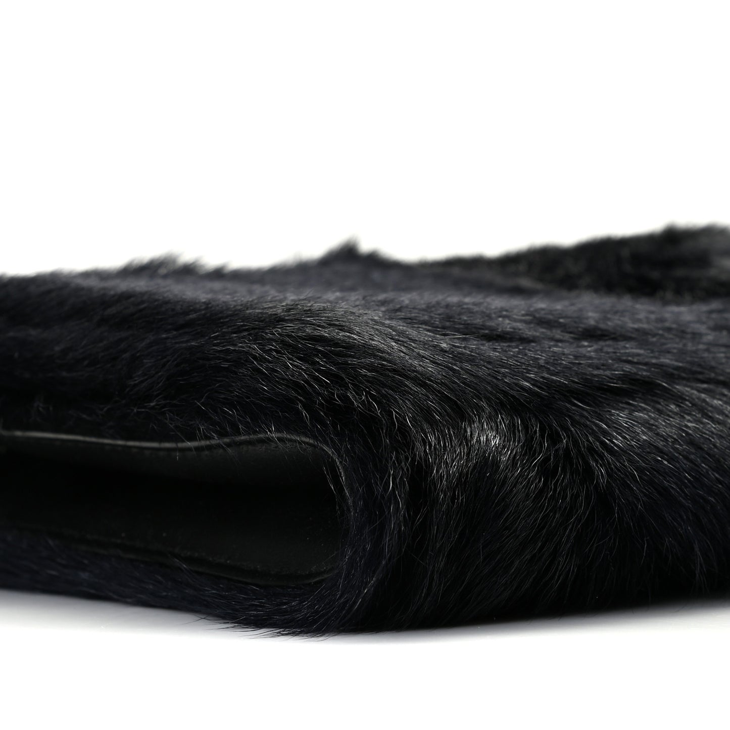 Faux Mink Varenne Chain Clutch Navy
