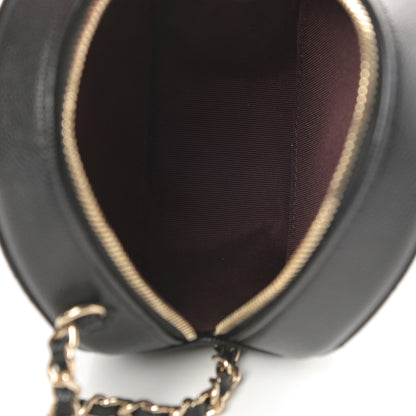Chanel Caviar Quilted Round Clutch With Chain Black 4 of 10