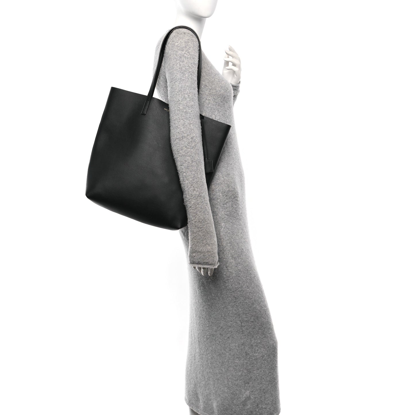 Calfskin North-South Shopping Tote Black