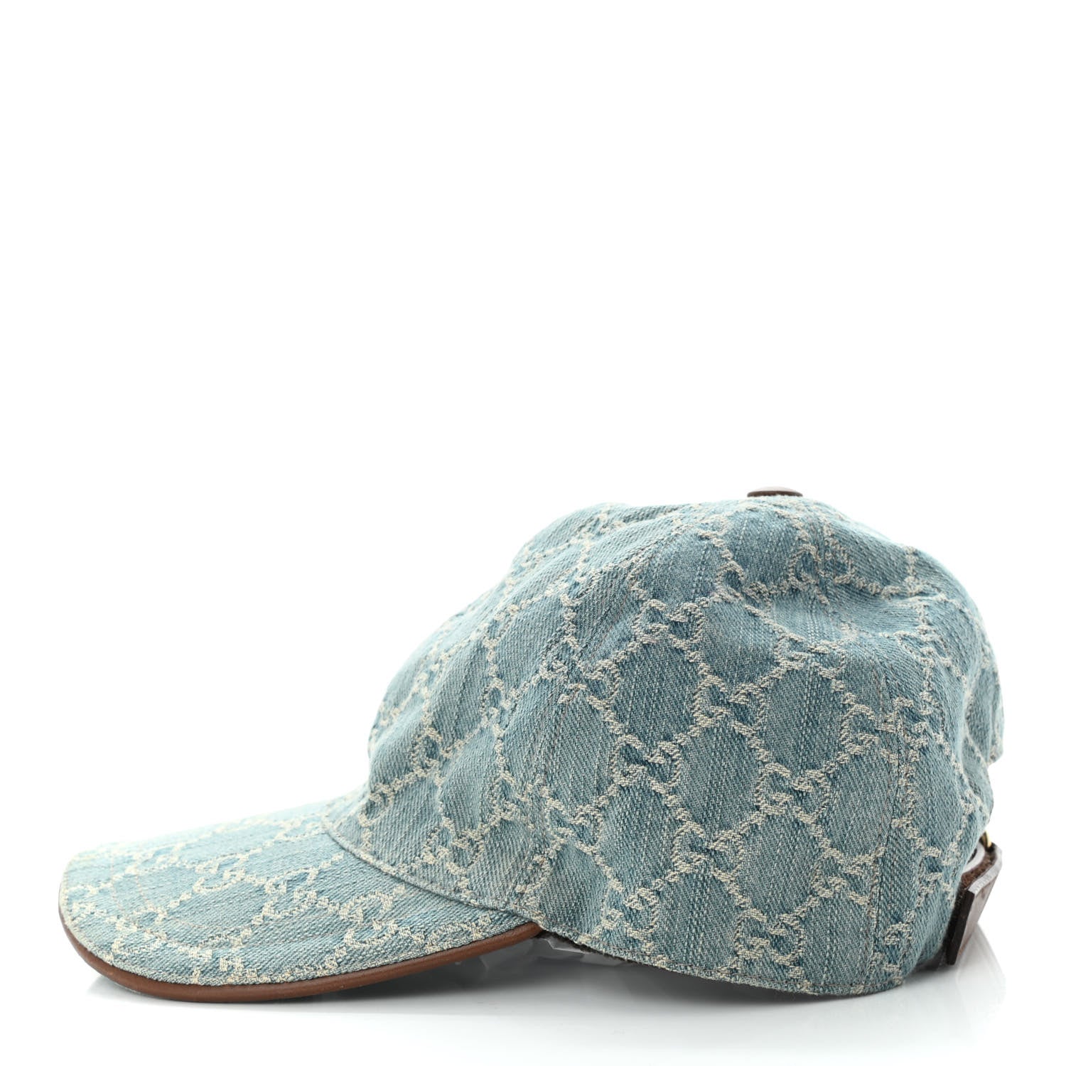 Gucci Denim GG Monogram Baseball Hat S Blue 5 of 7