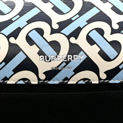 Burberry Lambskin Quilted Monogram TB Print Small Lola Bag Cobalt Black 6 of 12