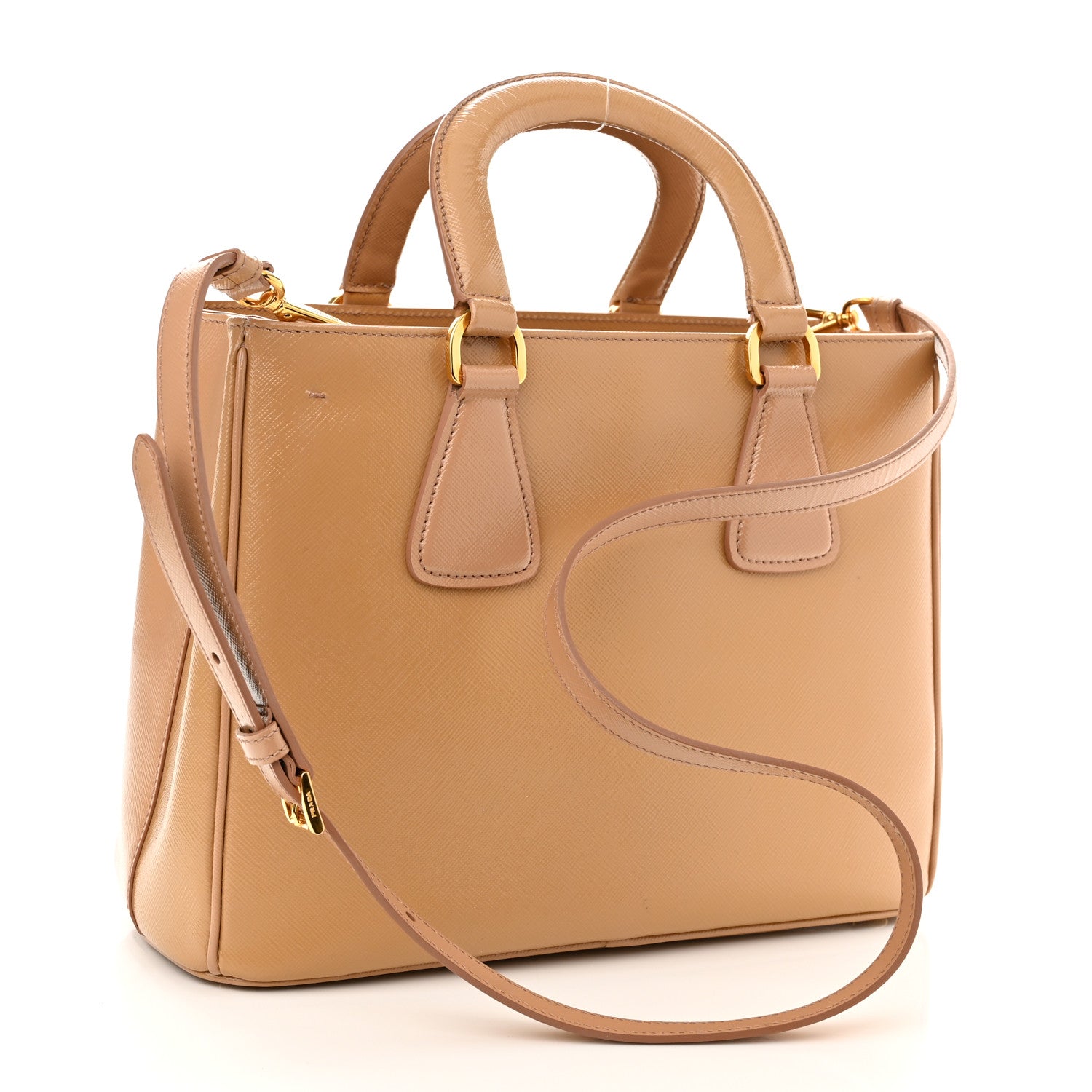Prada Saffiano Vernice Small Double Handle Tote Bag Cammeo 3 of 11