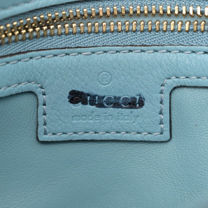 Gucci Roxy Calfskin Blondie Chain Shoulder Flap Bag Cloudy Blue 6 of 12