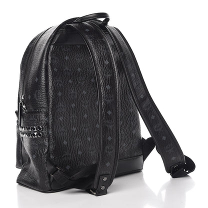 MCM Visetos Medium Side Studs Stark Backpack Black 3 of 10