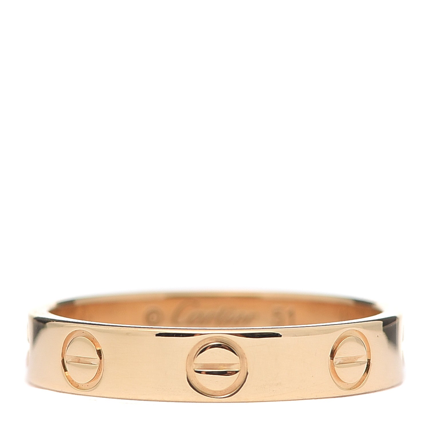 Cartier 18K Yellow Gold 3.5mm LOVE Wedding Band Ring 51 5.75 2 of 8