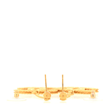 Chanel CC Drop Earrings Matte Gold 3 of 4