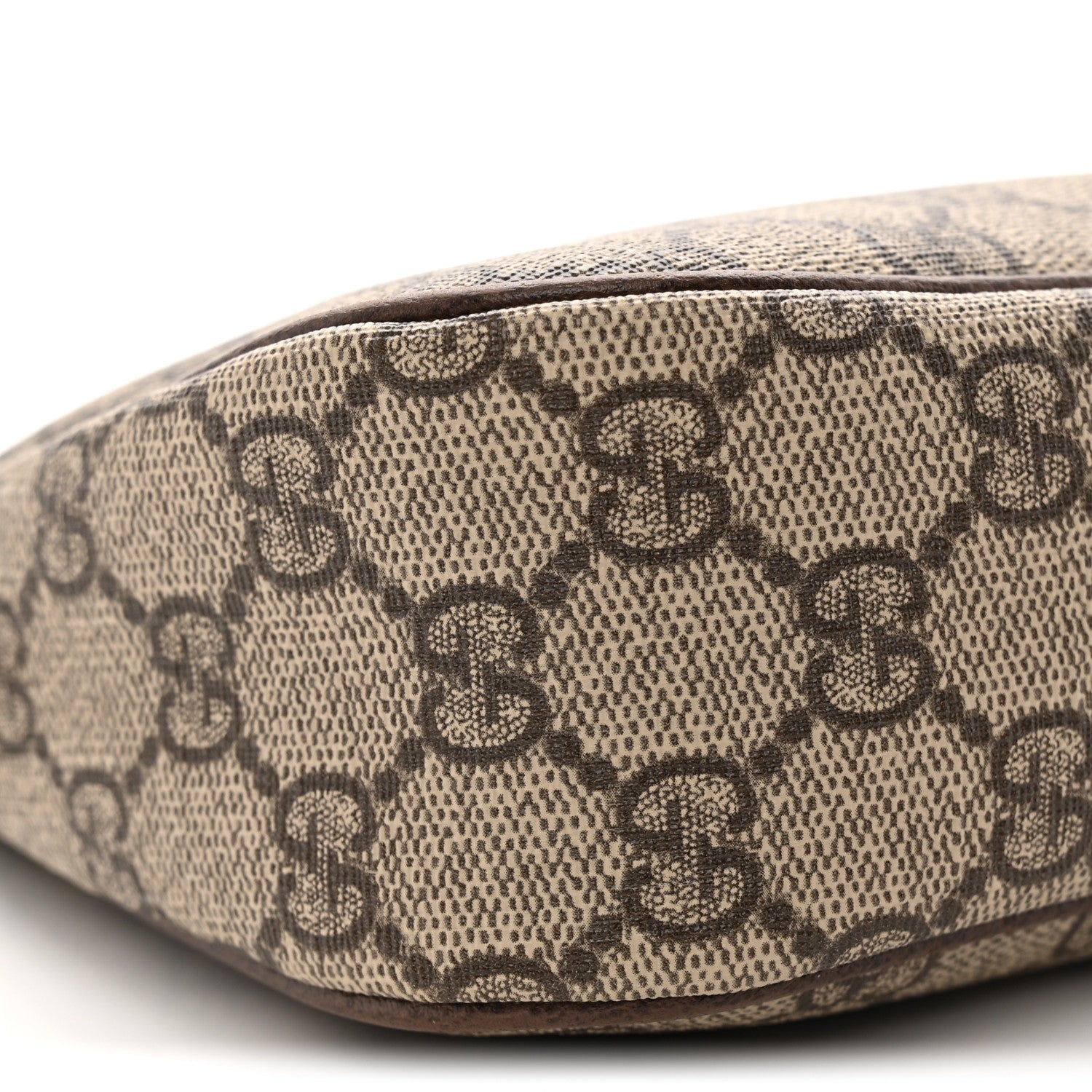 Gucci GG Supreme Monogram Textured Dollar Calfskin Small Ophidia Hobo Beige Ebony New Acero 9 of 11