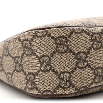 Gucci GG Supreme Monogram Textured Dollar Calfskin Small Ophidia Hobo Beige Ebony New Acero 9 of 11