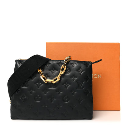Louis Vuitton Lambskin Embossed Monogram Coussin PM Black 12 of 12