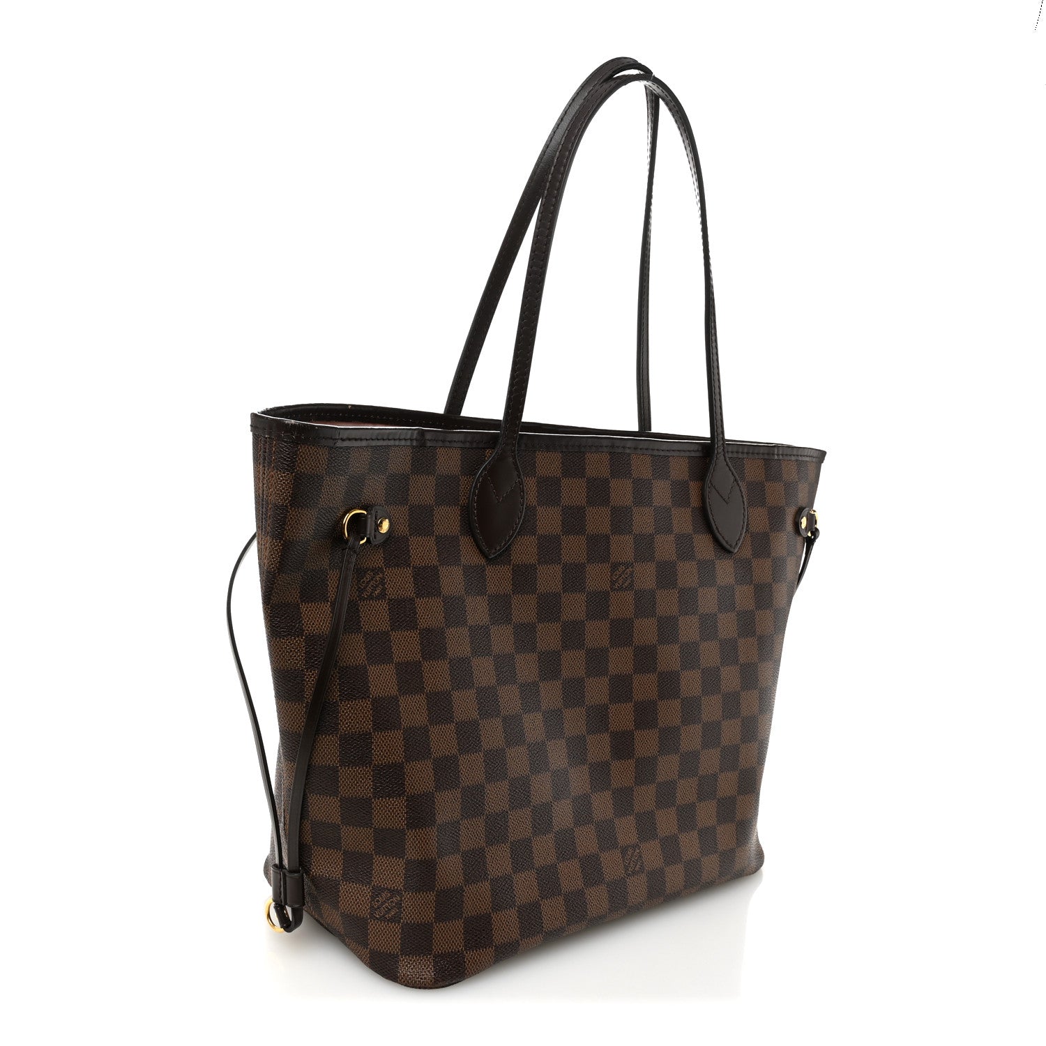 Louis Vuitton Damier Ebene Neo Neverfull MM Rose Ballerine 3 of 13