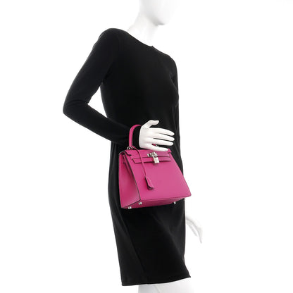 Hermes Epsom Kelly Sellier 25 Rose Pourpre 3 of 36