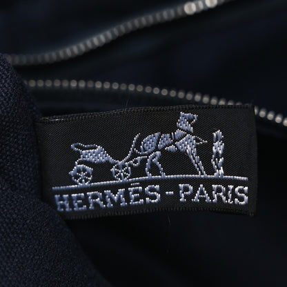 Hermes Canvas Tout Fourre PM Navy Brown 5 of 14