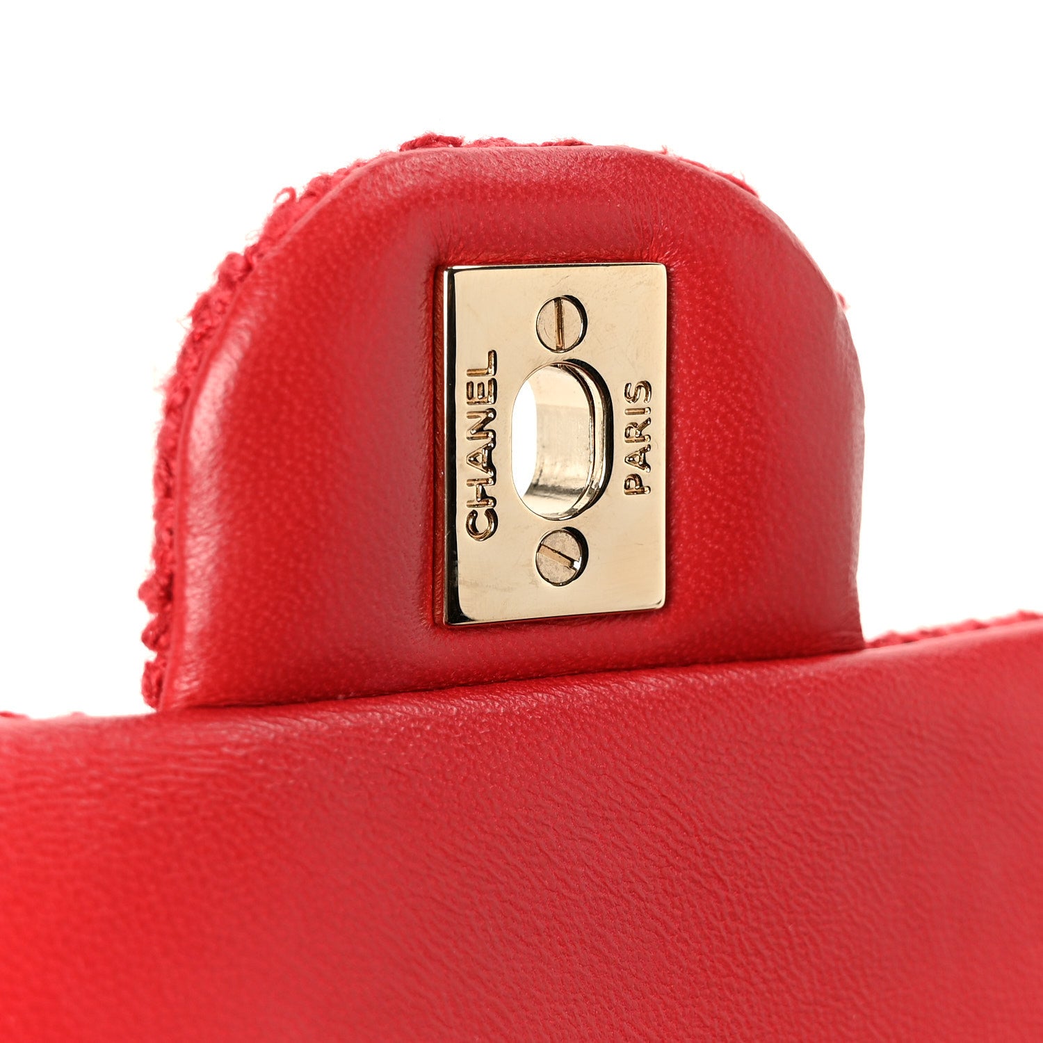 Chanel Tweed Quilted Mini Rectangular Flap Red 7 of 11