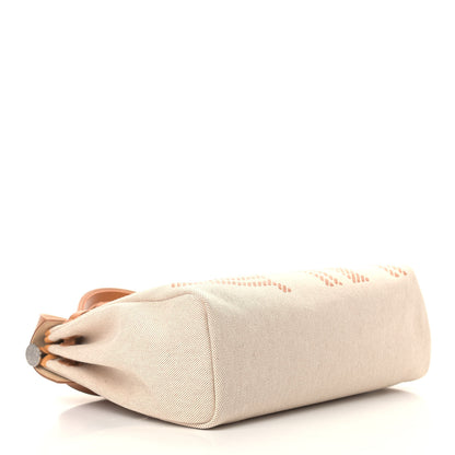 Hermes Vache Hunter Toile H Brides de Gala Herbag Zip Retourne 31 PM Natural 5 of 9