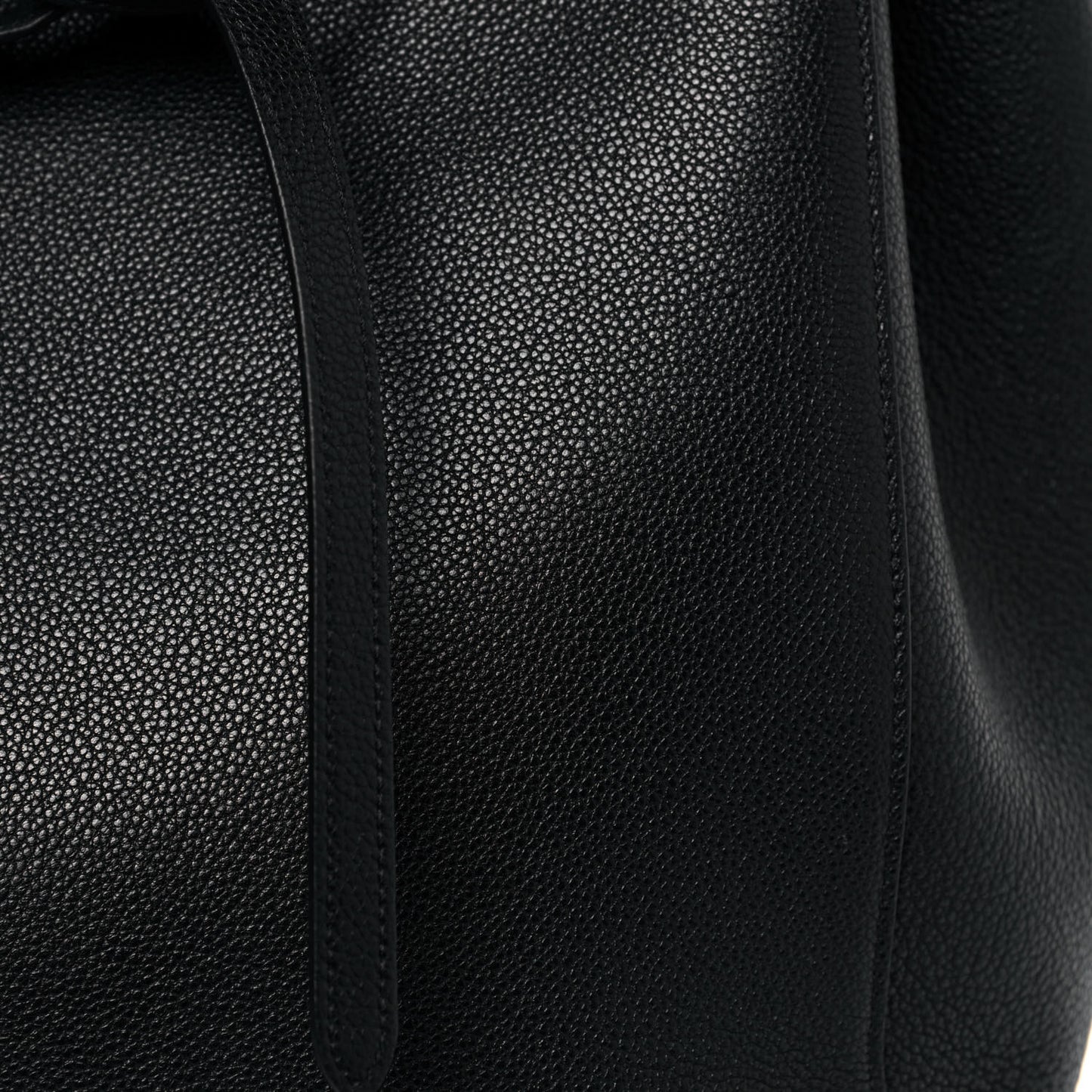 Soft Grained Calfskin Small Belt Cabas Phantom Black