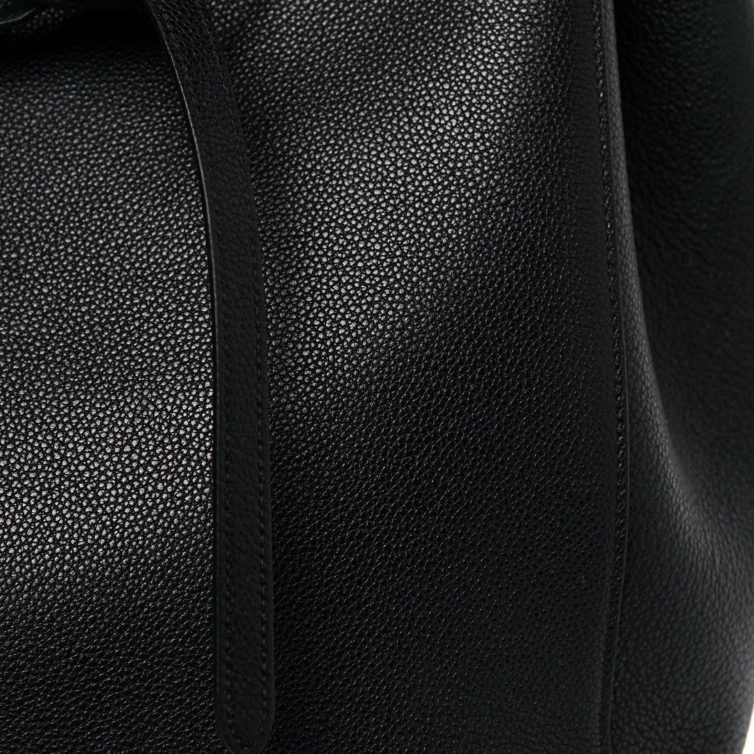Celine Soft Grained Calfskin Small Belt Cabas Phantom Black 7 of 12