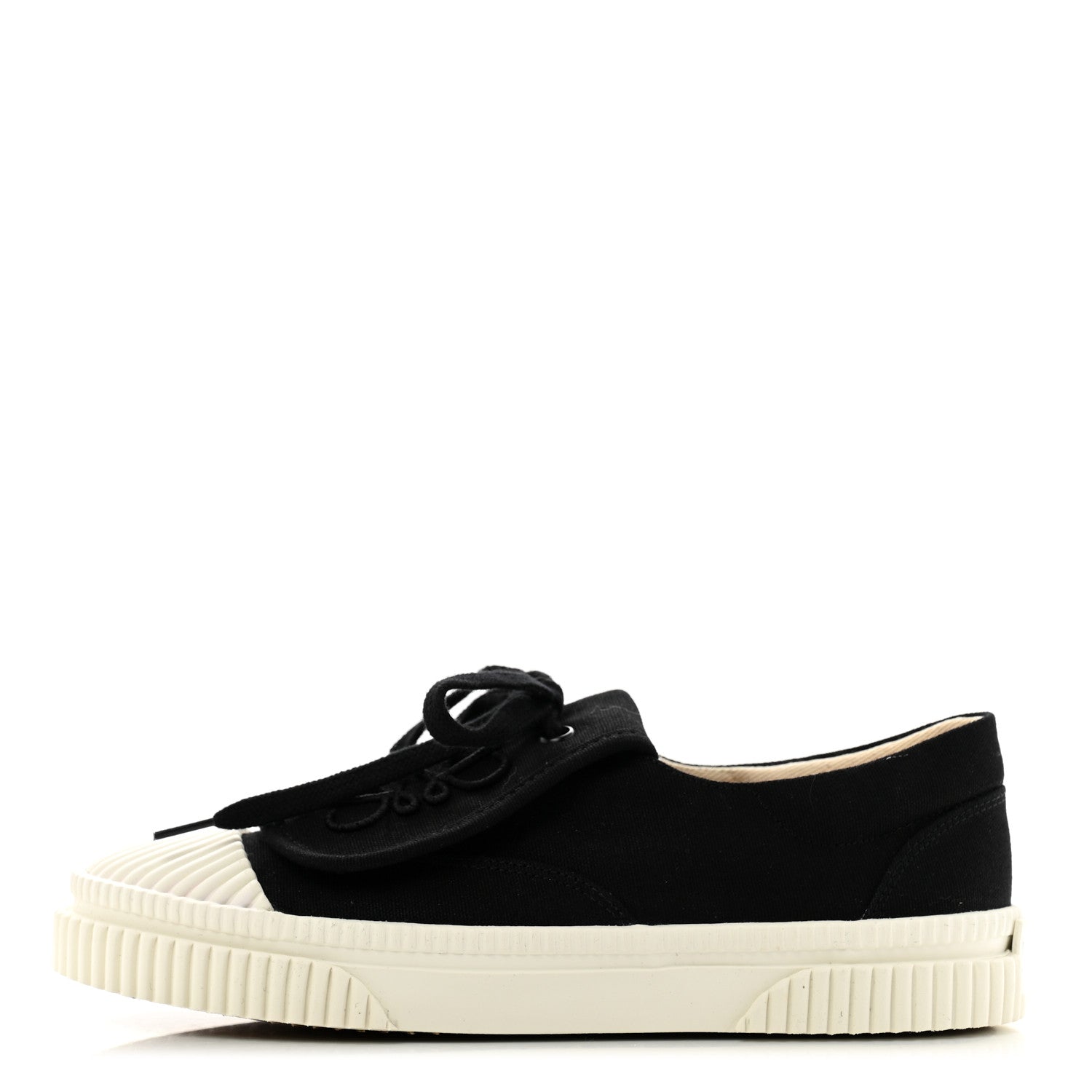 Loewe Jacquard Anagram Calfskin Flap Sneakers 35 Black 1 of 11