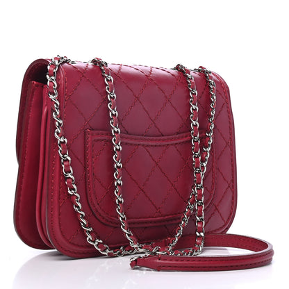 Chanel Calfskin Stitch Small Flap Red 2 of 4