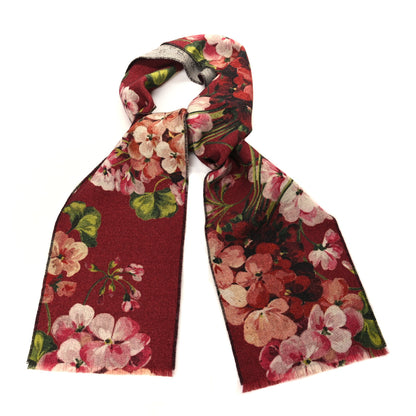 Gucci Wool GG Monogram Miniorophin Scarf Lacquer Pink 1 of 3
