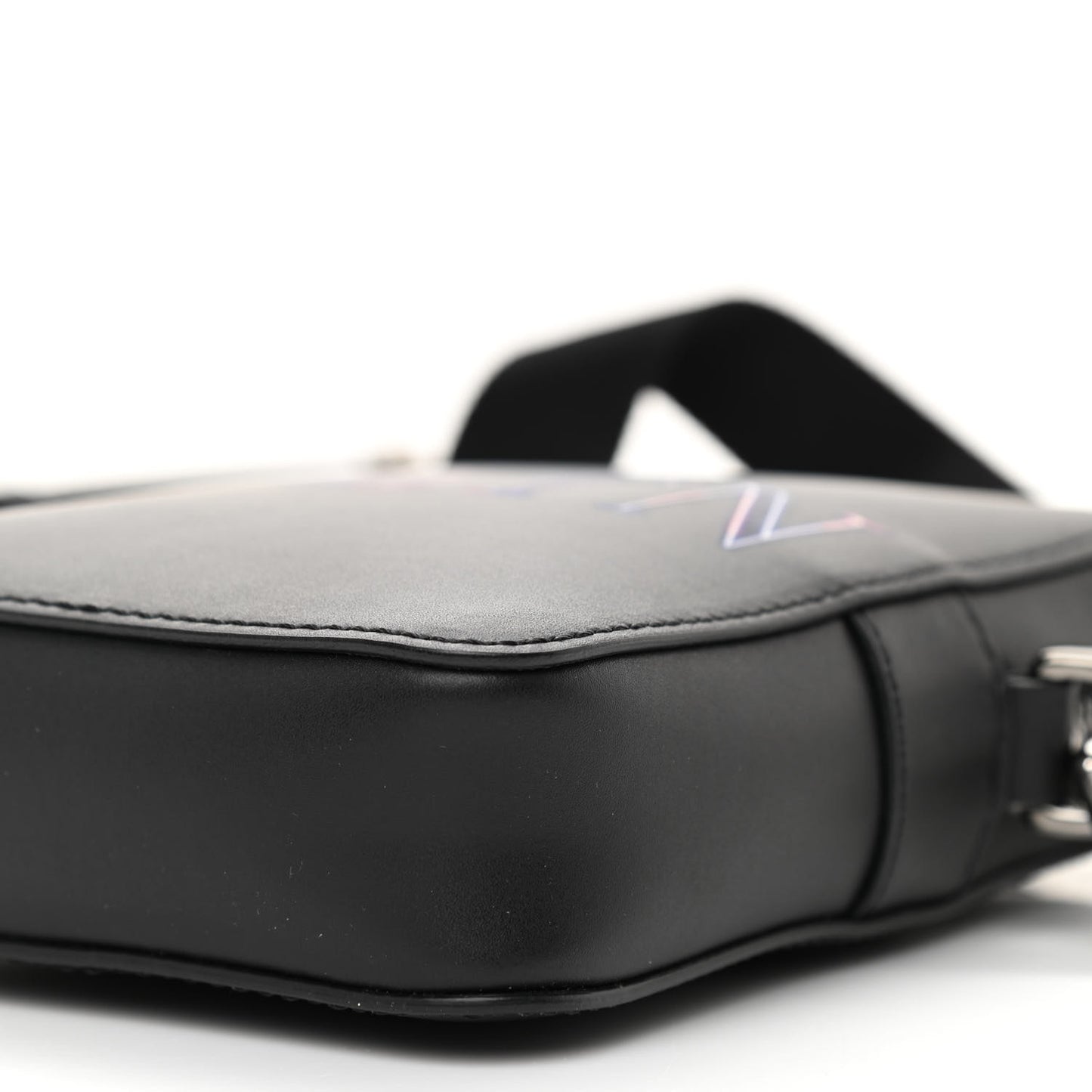 Calfskin VLTN Neon Messenger Bag Black