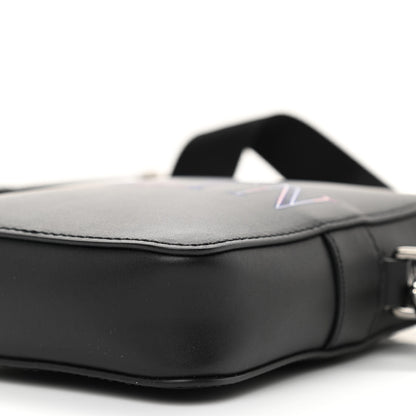 Valentino Garavani Calfskin VLTN Neon Messenger Bag Black 6 of 6