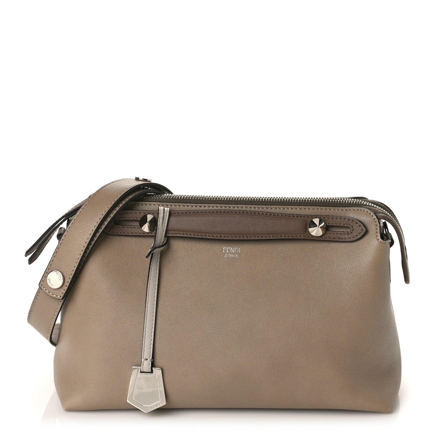 Vitello Dolce Medium By The Way Boston Bag Tortora Seppia