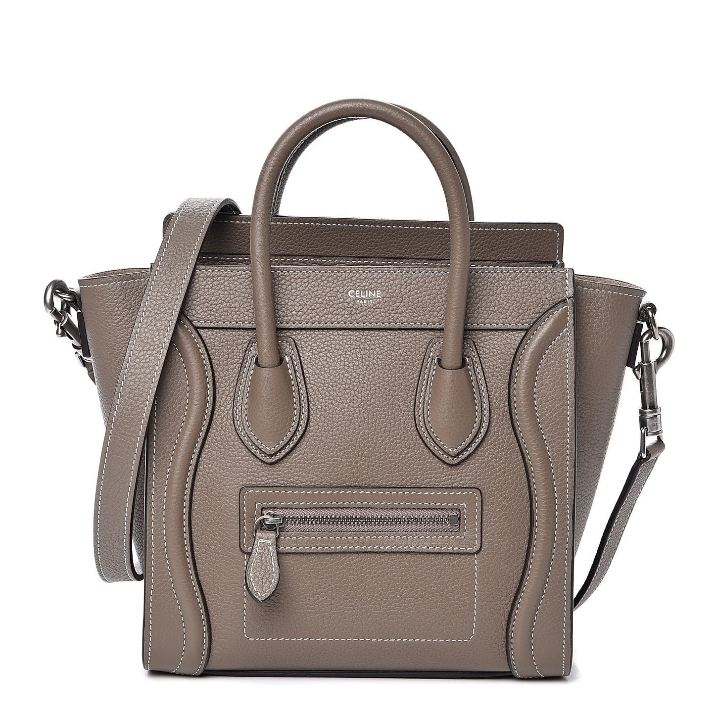Drummed Calfskin Nano Luggage Souris