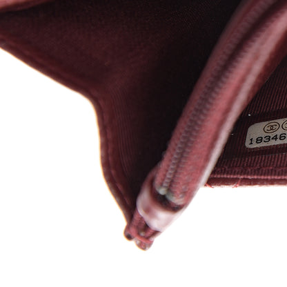 Chanel Caviar Quilted Wallet On Chain WOC Dark Red 7 of 15