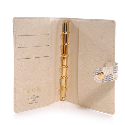 Louis Vuitton Damier Azur Small Ring Agenda Cover 6 of 8