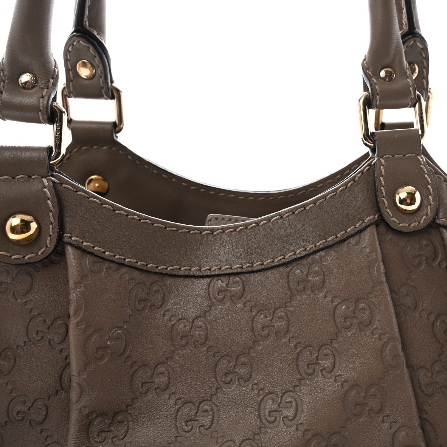 Gucci Guccissima Medium Sukey Tote Taupe 7 of 9