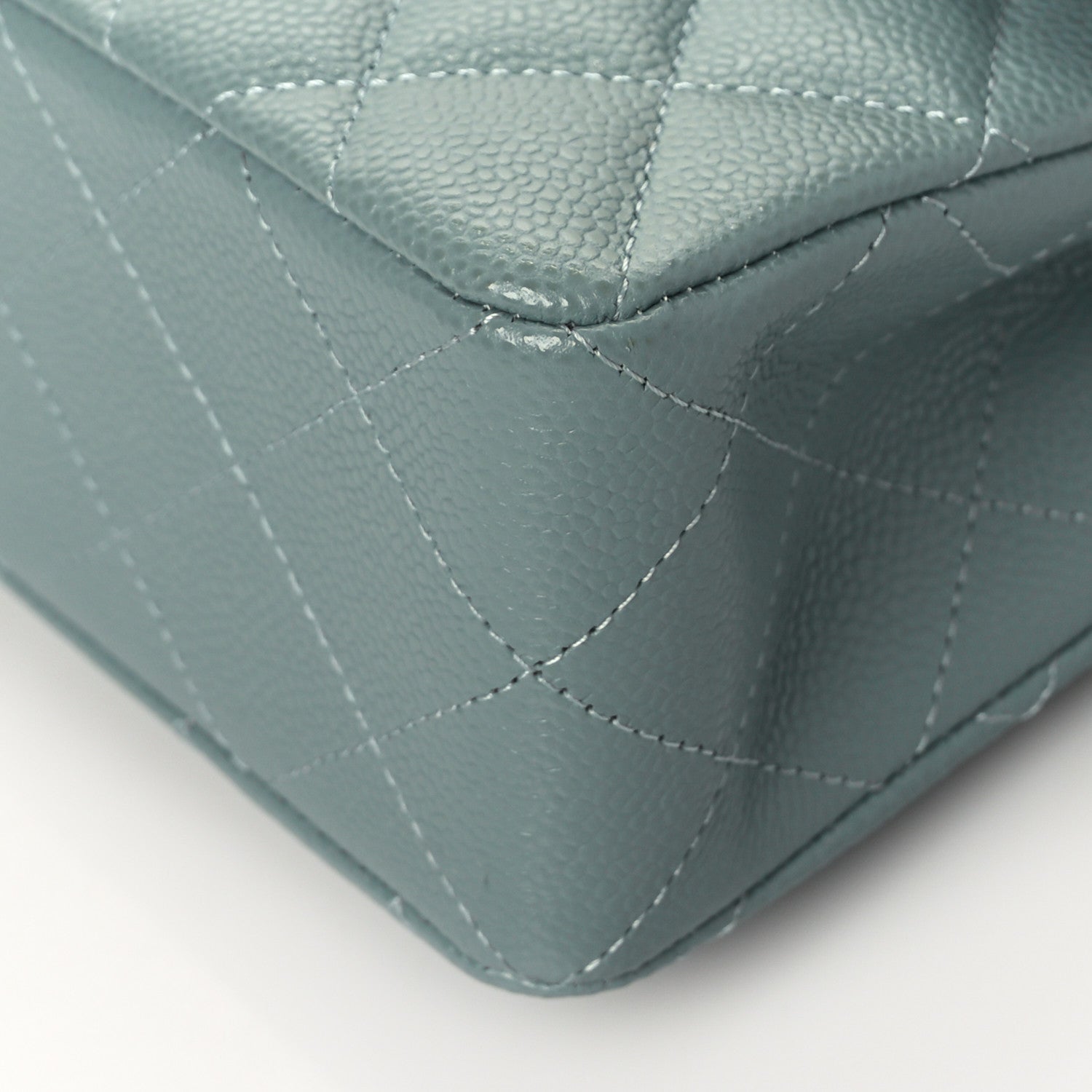 Chanel Caviar Quilted Small Double Flap Light Blue 10 of 10