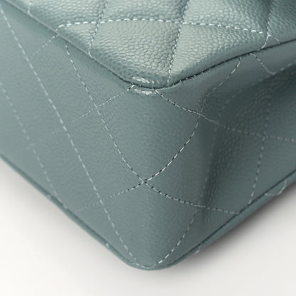 Chanel Caviar Quilted Small Double Flap Light Blue 10 of 10