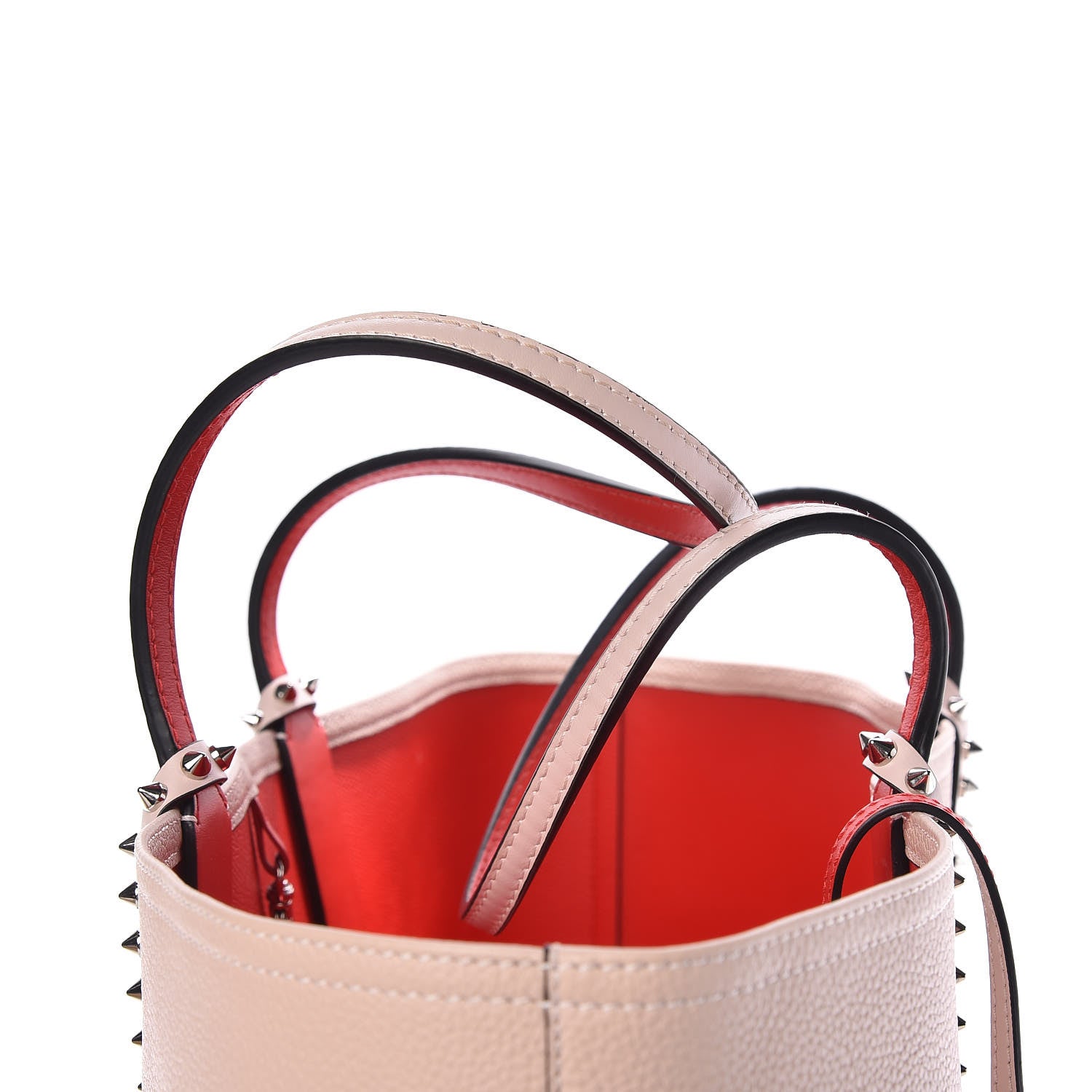 Christian Louboutin Calfskin Spikes East West Cabata Tote Ballerina 15 of 17