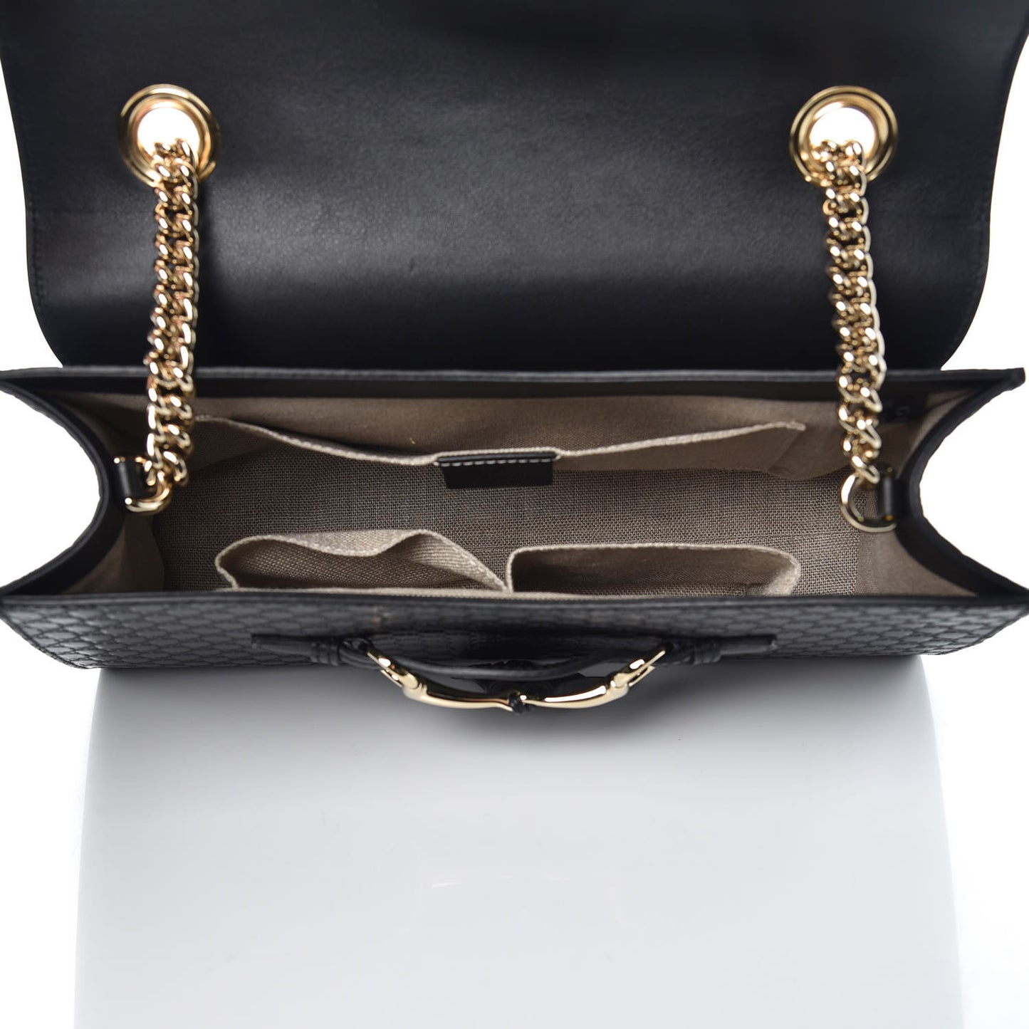 Microguccissima Medium Emily Chain Shoulder Bag Black