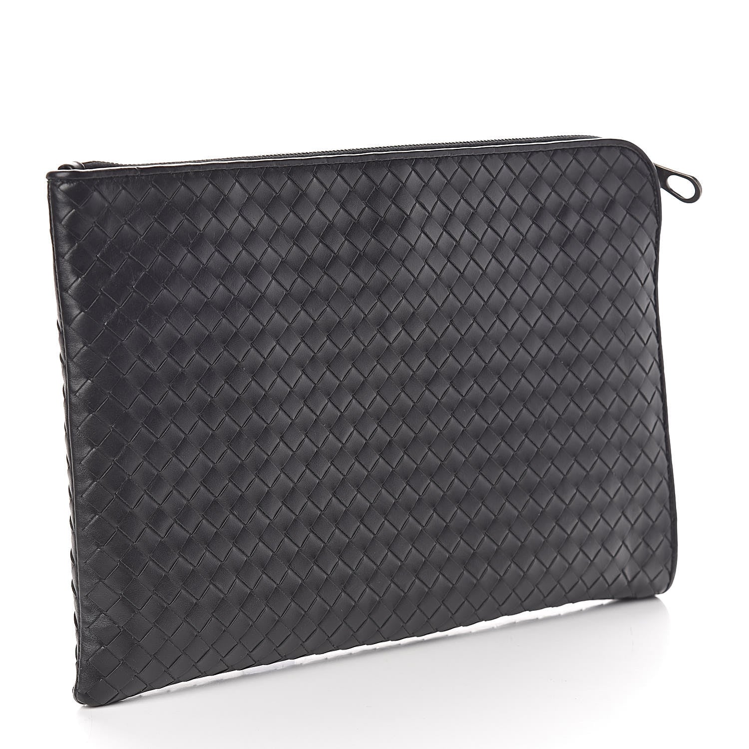 Bottega Veneta Calfskin Intrecciato Small Document Pouch Black 3 of 9