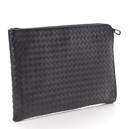 Bottega Veneta Calfskin Intrecciato Small Document Pouch Black 3 of 9